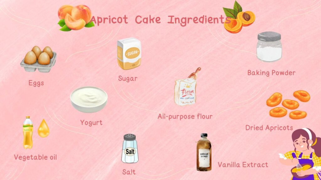 Apricot Cake Ingredients infographic