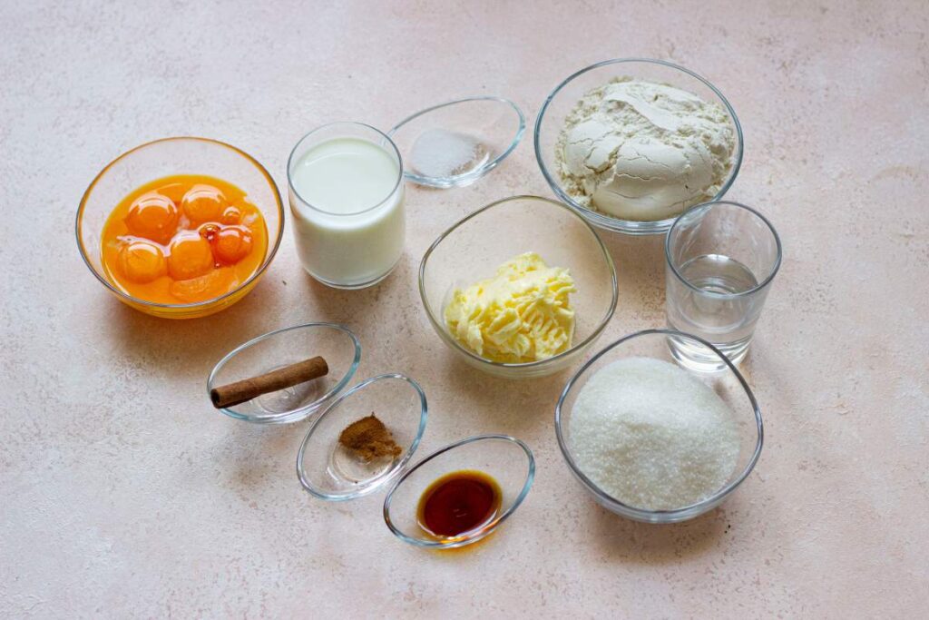Ingredients for Custard Tarts