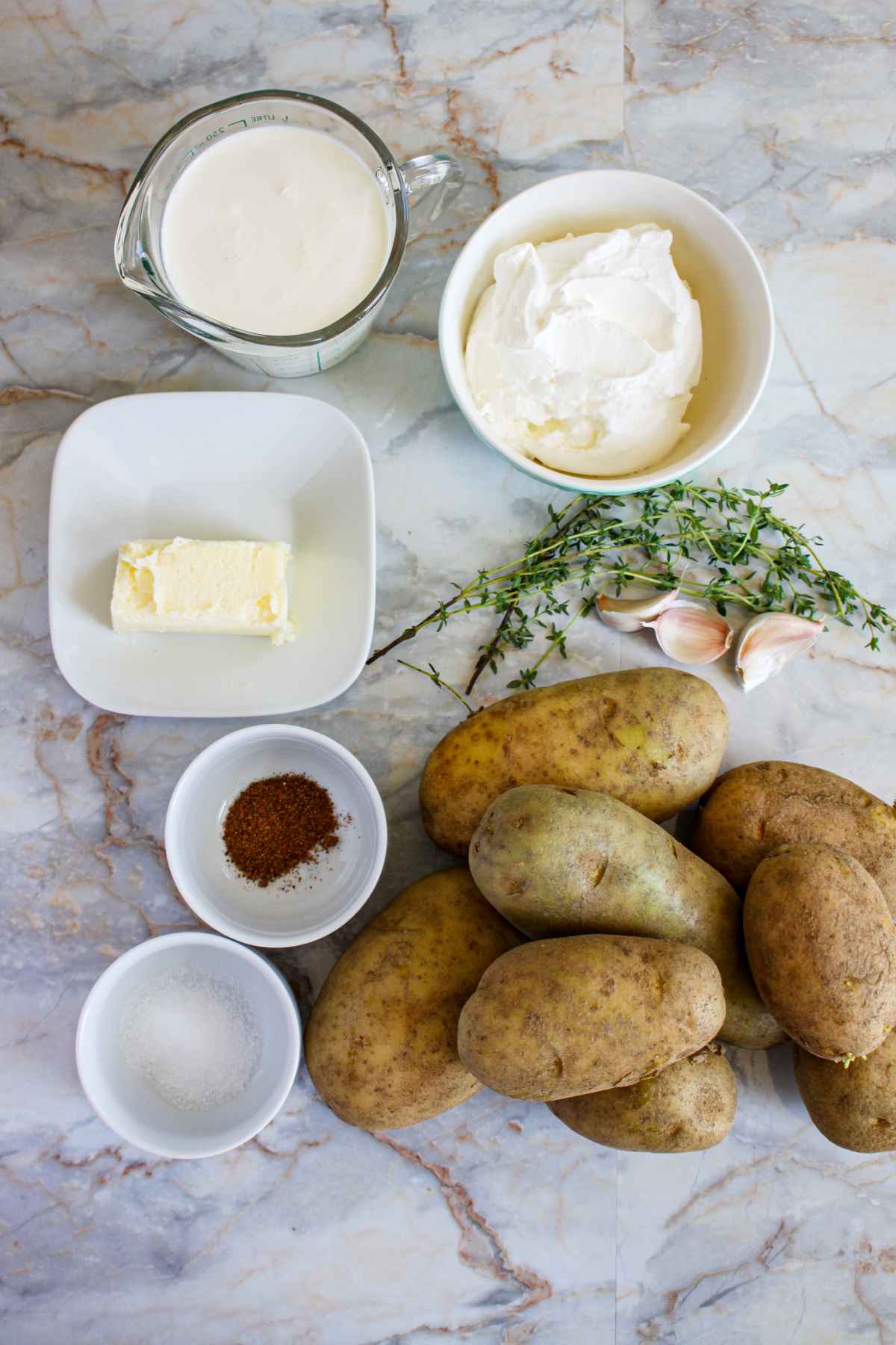 Ingredients for Potato Tart