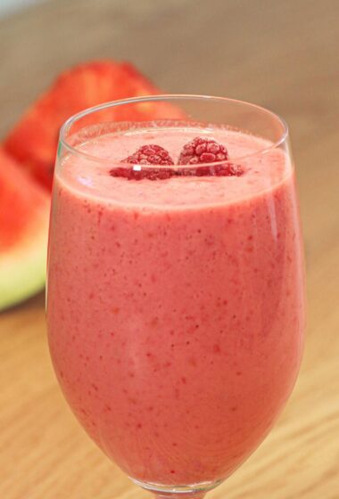 Watermelon Raspberry Smoothie.